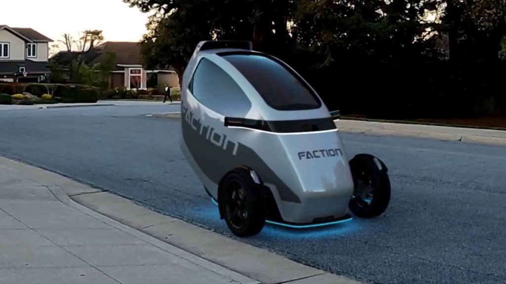 Faction driverless concept from Y Combinator seed round investor video in March 2021.