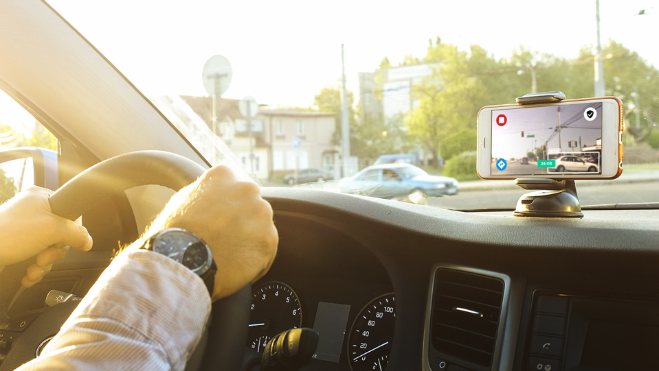 Driver mobile app designed to transform a driver’s phone into a driver-assistance system and dash cam.