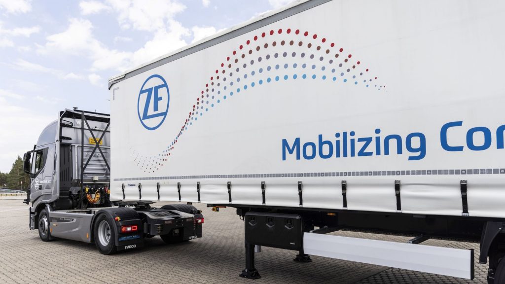 Yard automation using ZF’s ADOPT 2.0 can enable a truck tractor to couple with a trailer up to 50% faster than with a human driver.