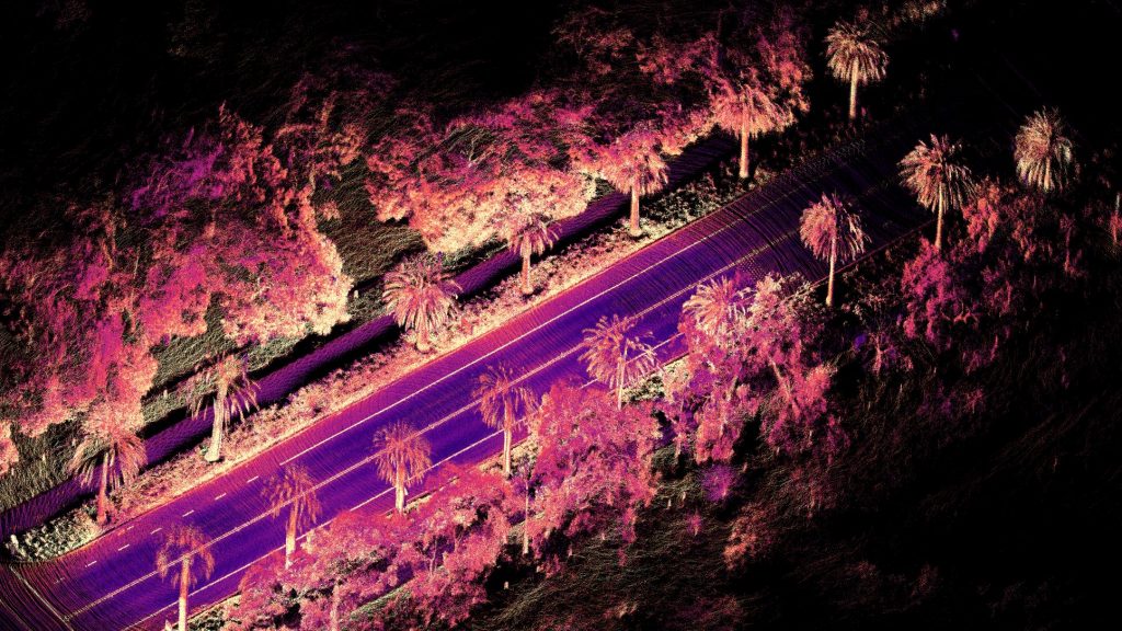 Point cloud of a roadway captured with a REV7 digital lidar sensor. (Source - Ouster)