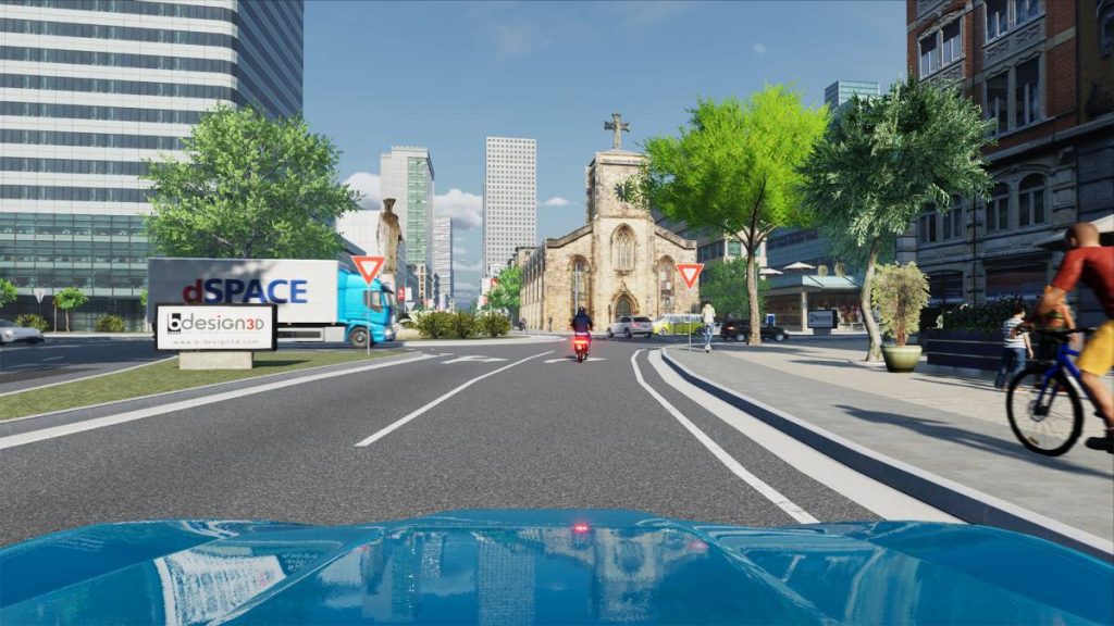 dSPACE has integrated a new, 3-D urban environment produced by B-Design3D into the latest release of Aurelion.