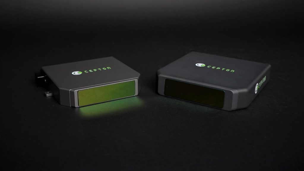 Vista-X90 Plus (left) and Vista-X120 Plus pack Cepton’s newest lidar innovations.