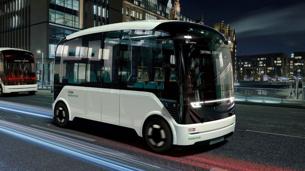 The Schaeffler-VDL shuttle with self-driving by Mobileye.